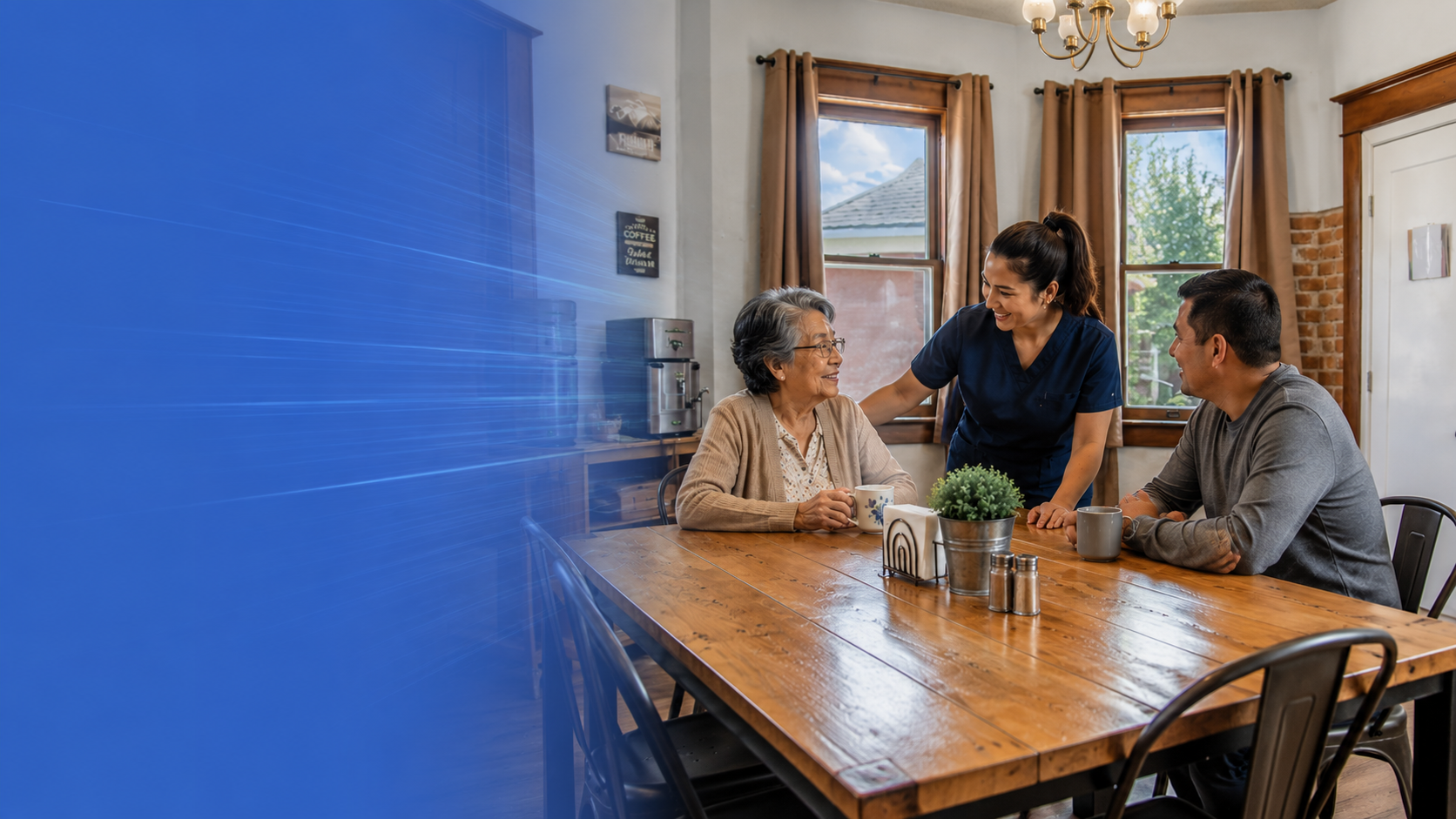 Comfortable dining room inside a Golden Gate Manor assisted living home in Pueblo, Colorado